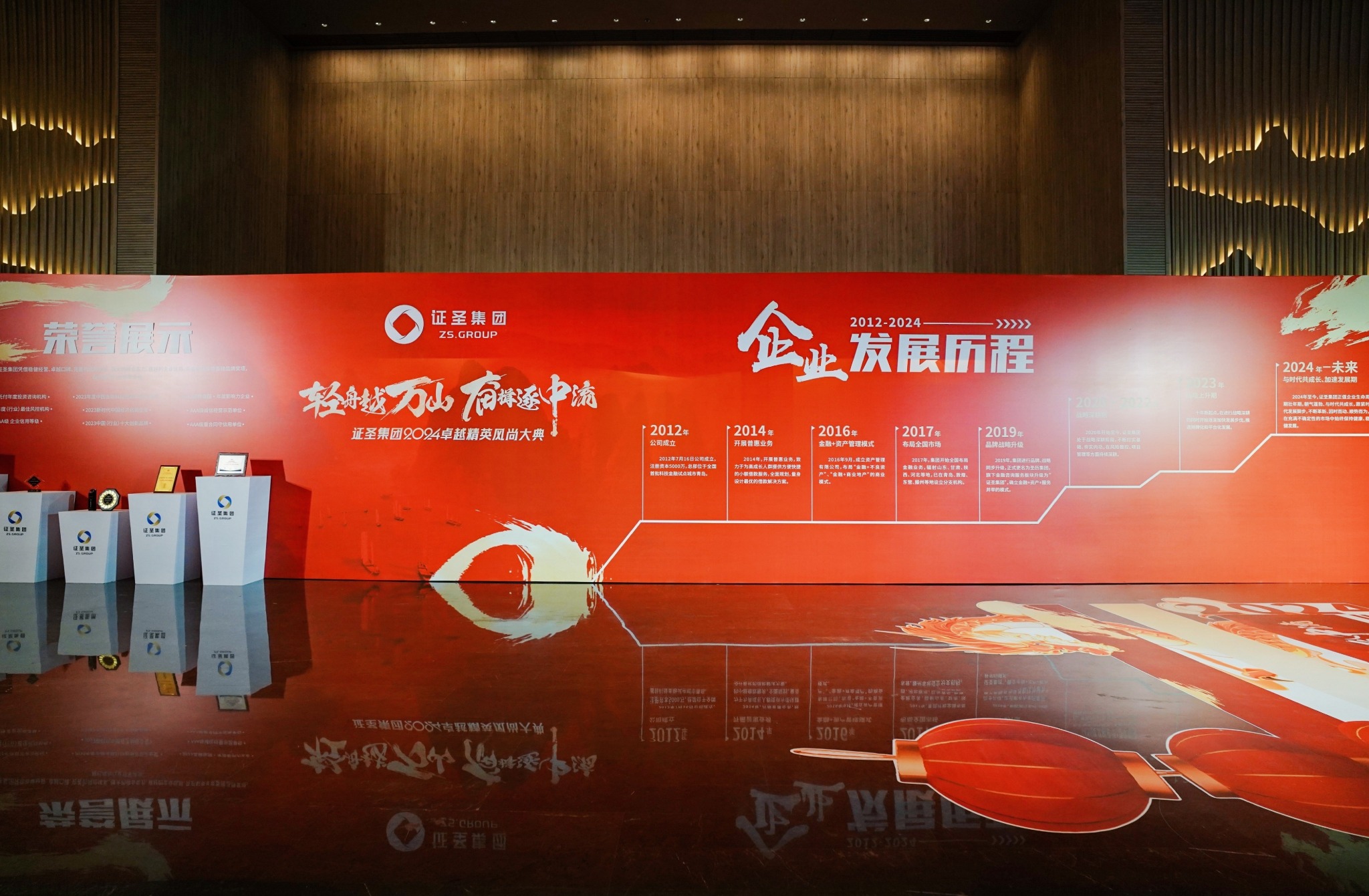 风尚大典企业荣誉与发展历程展示墙